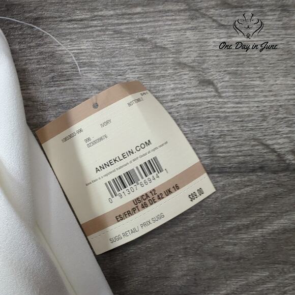 Anne Klein High Rise Wide Leg Pants Size 12 - Picture 2 of 6